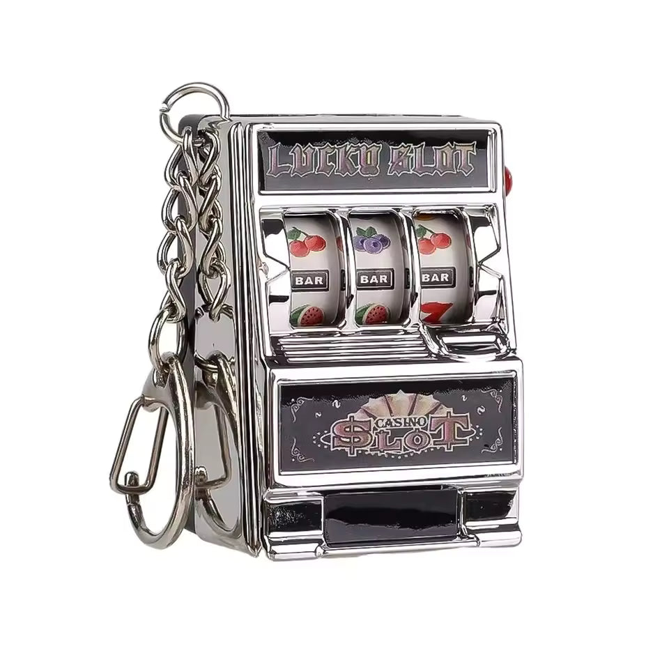Mini Gambling Slot Machine Keychain