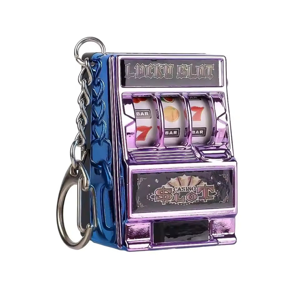 Mini Gambling Slot Machine Keychain
