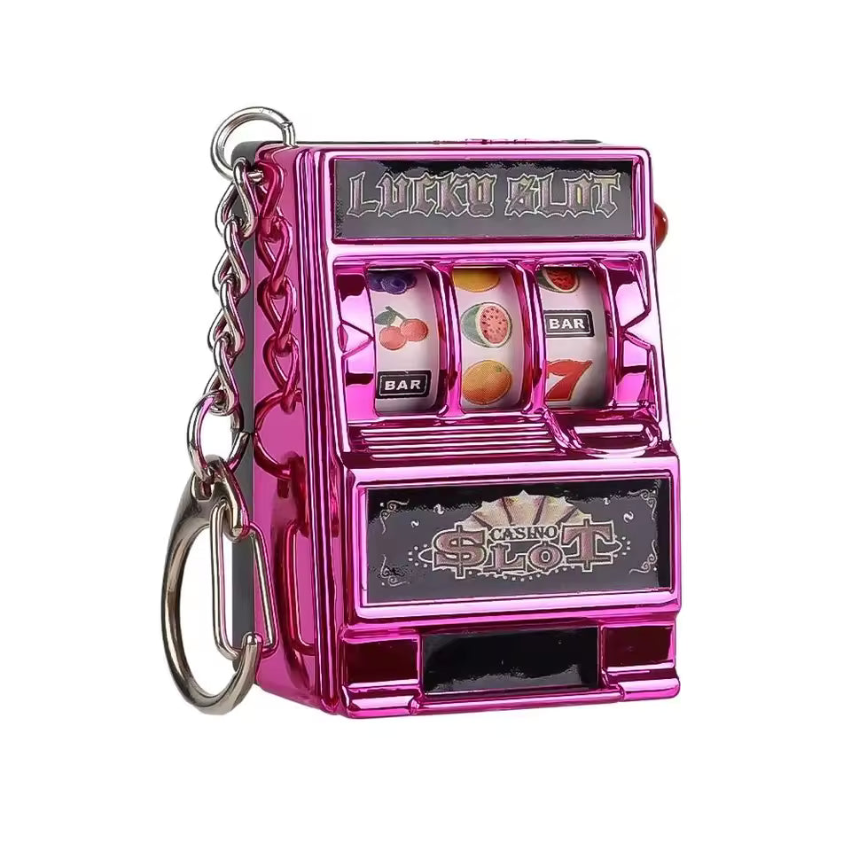 Mini Gambling Slot Machine Keychain