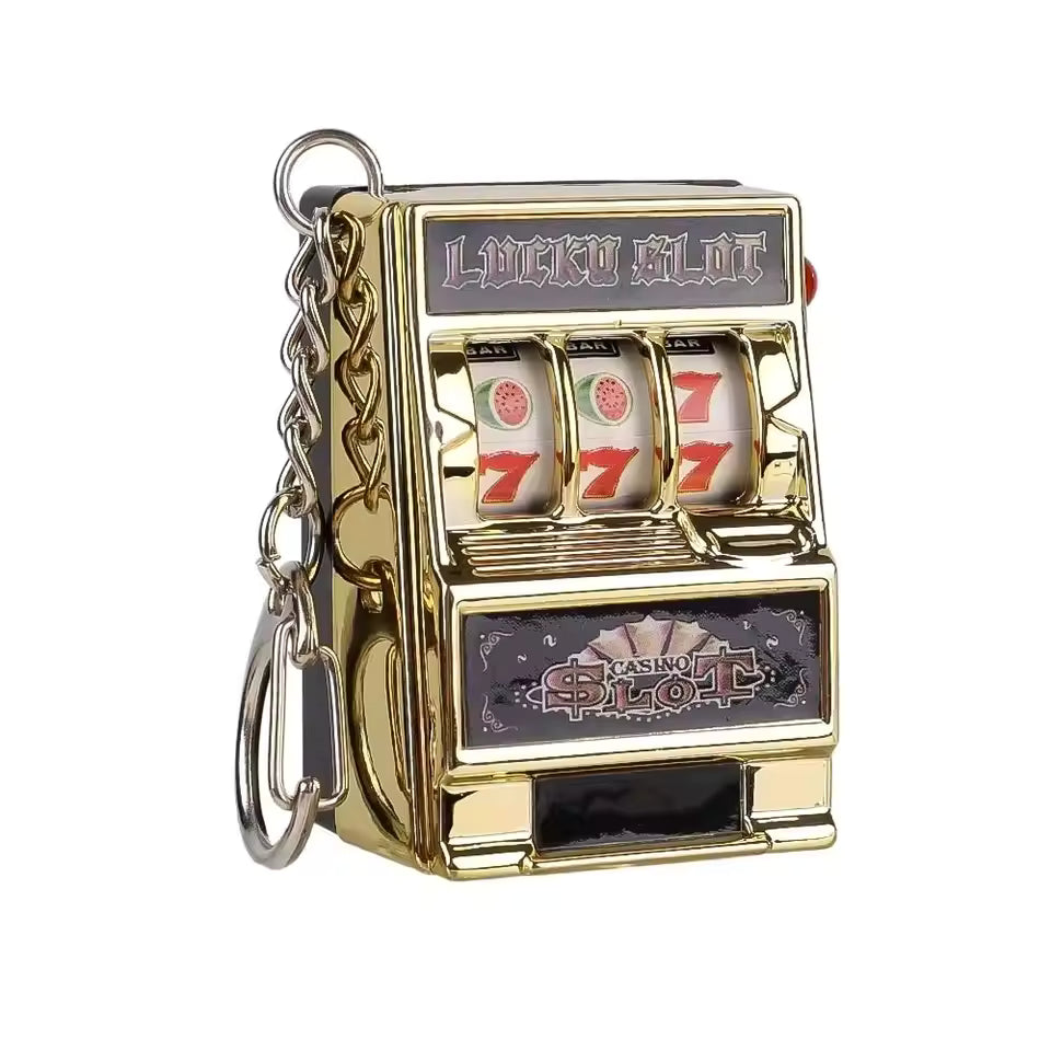 Mini Gambling Slot Machine Keychain